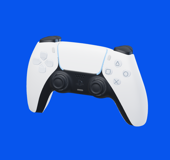 Manette de jeu assemblée, rendu du modèle 3D.